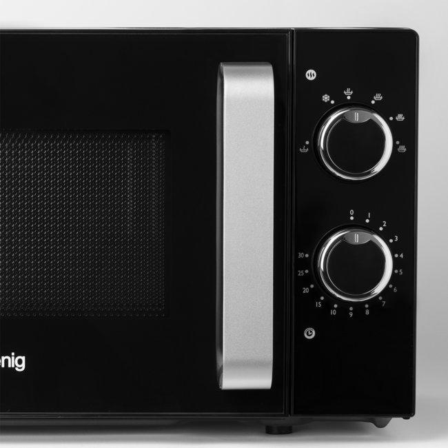 H.Koenig VIO8 Compact Microwave, 700 W, 20L, Timer Up To 30 Min, 5 Heating and Defrosting Power Levels, 24.5 Cm Rotating Plate