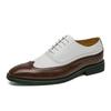 Fashion 2025 British Style Brogue Men's Shoes Fashion Casual Color Match Designer Spring Autumn Match Leather Shoes for Men Big Size 46