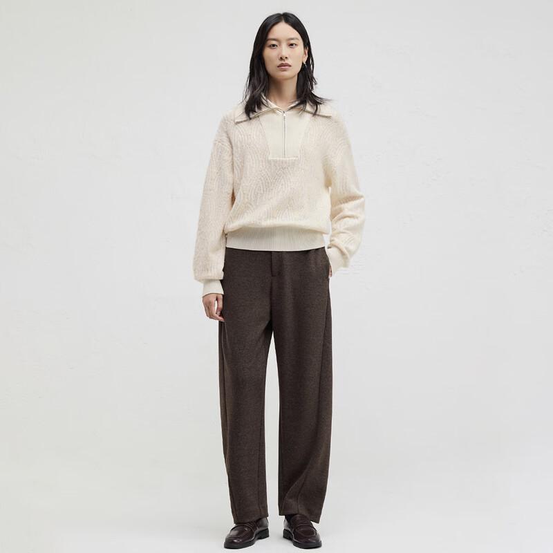 Women's Loose Fit Wool Blend Casual Banana Pants