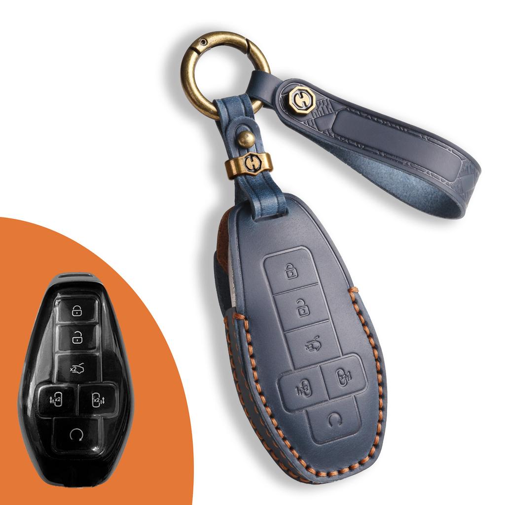 Suitable for Tengze key cover D9 Z9G leather shell car T Z9 interior accessories simple chain key protection