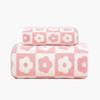 Soft Plaid & Floral Coral Fleece Towel Set - Couple's Home Gift