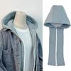Winter Ready Detachable Button Zipper Down Jacket Hat Thickened Removable False Collar Hooded Sweatshirt Hat