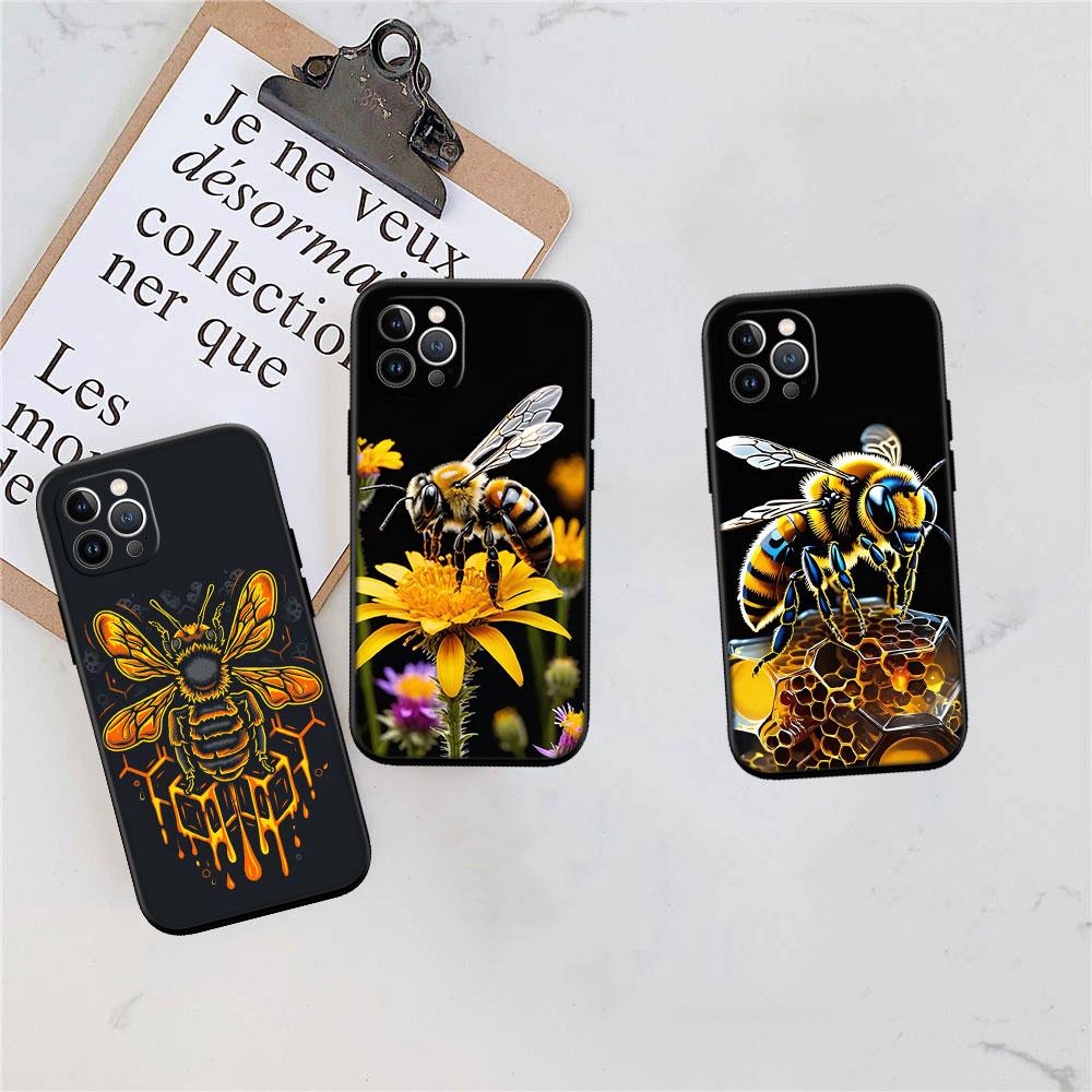 CJ11 Art Bees Cartoon Soft Shell Phone Case for Xiaomi Poco C40 C50 C51 C55 C65 C71 C75 F3 F5 F6 F7 M2 M3 Pro Ultra