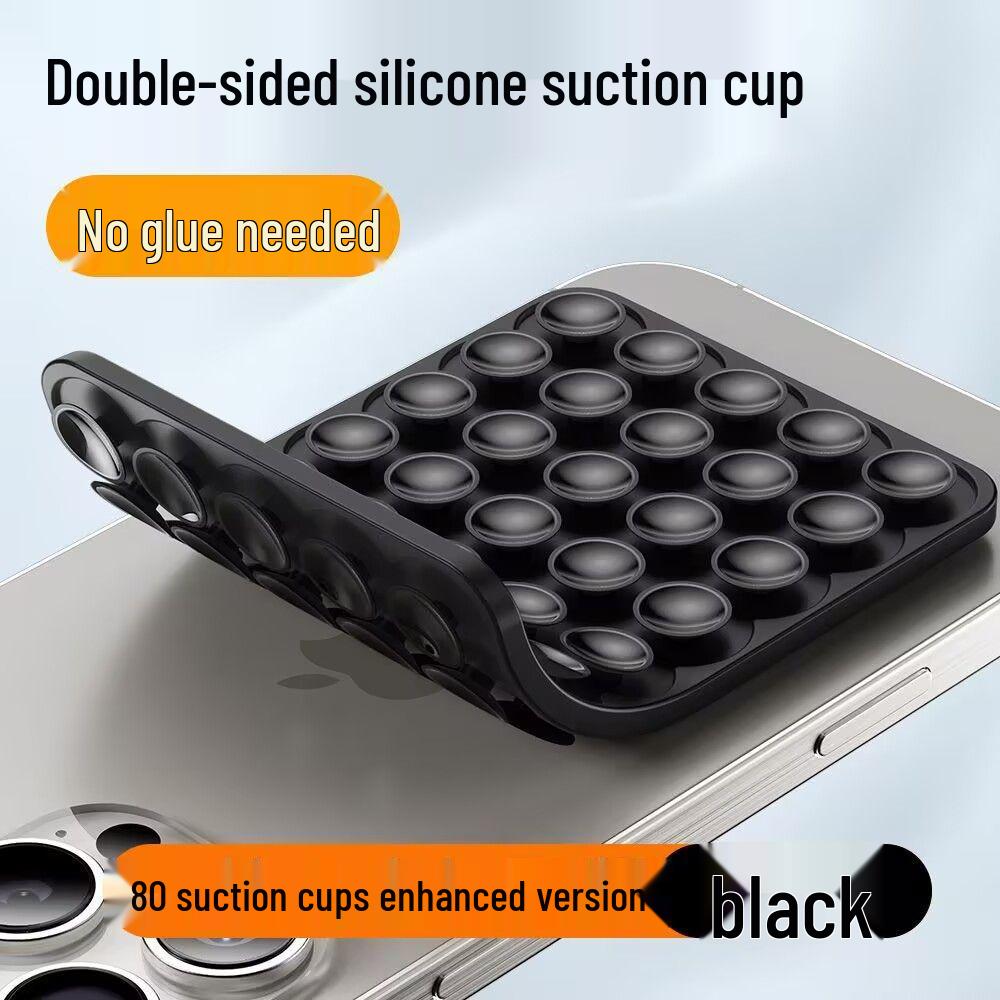 80pcs Silicone Suction Cup for Mobile Phone & Mirror - Strong, Anti-Slip, Wall Mount for Selfies & Fitness