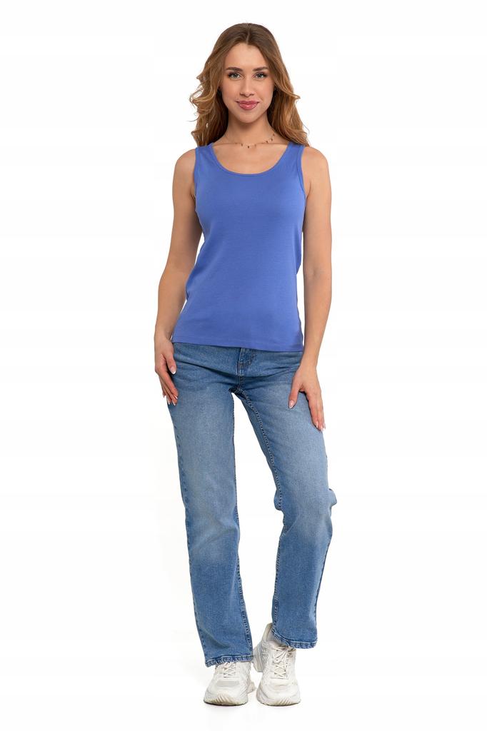 Women's Cotton Tank-Top T-shirt with Straps Classic MORAJ 4XL BLUE