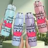 1PC Crab Wobbly Teacher Quote 750ml Color Plastic Sports Water Bottle Leakproof Flip Straw Lid Suitable for Sports Office Home Use