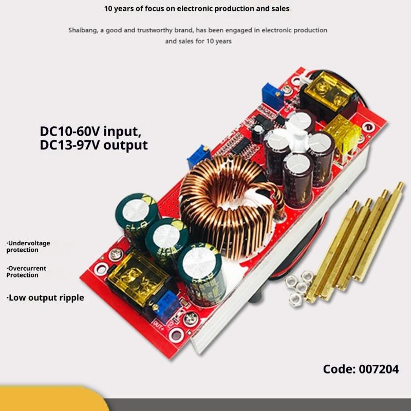 Step Up Converter 1800W Constant Voltage Current 40A Adjustable Ranges 10-60V To 12-90V for High Load Applications