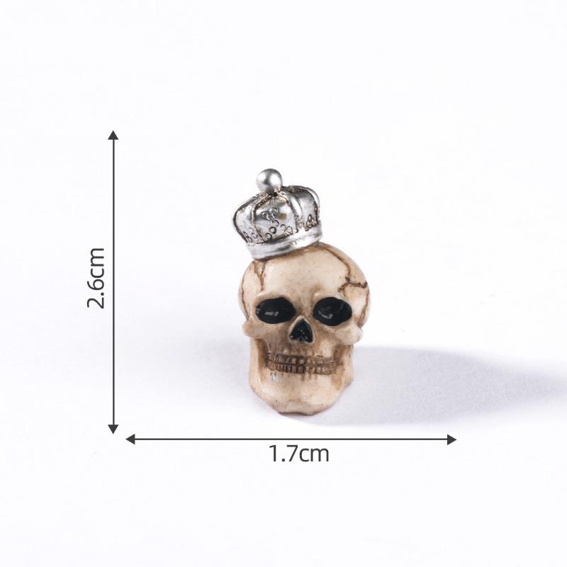 Halloween Skull and Bat Figurine Decorative Accessories Mini Micro-landscape Ornaments