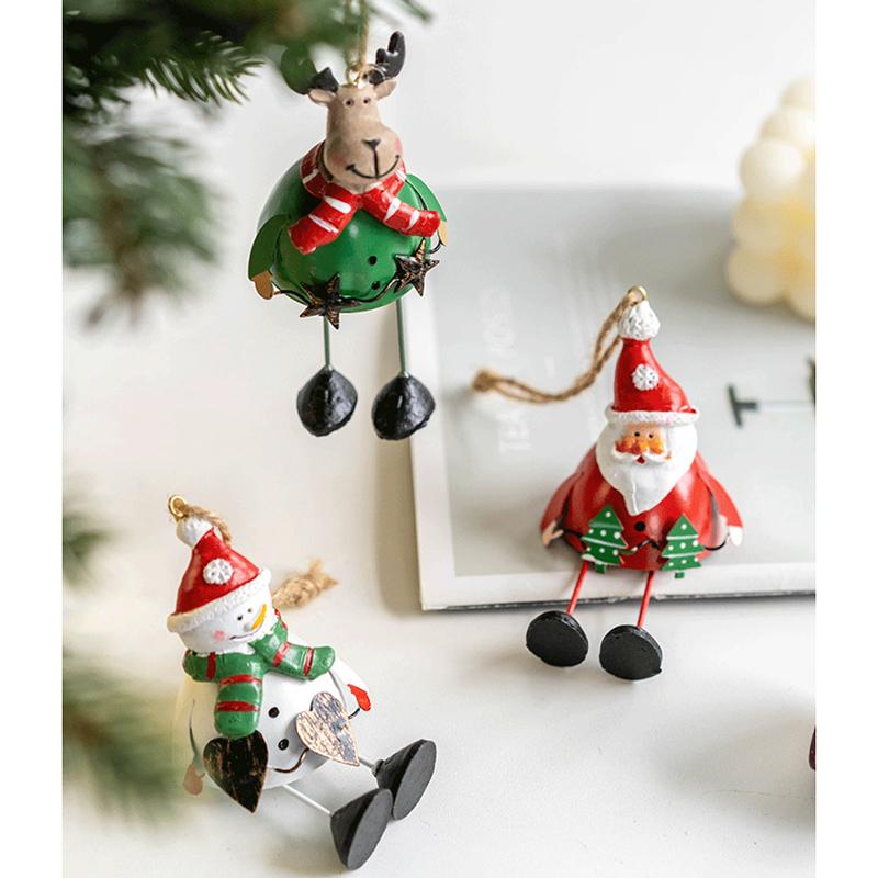 Resin Iron Christmas Ornament Decoration Kit for Home Window and Tree Holiday Decor 5 12cm Red Green White Color