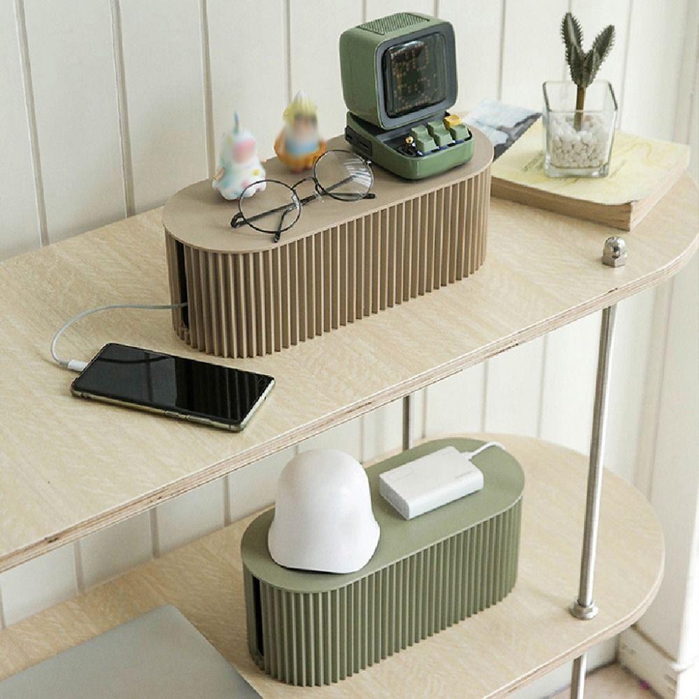 Portable Power Line Storage Case Plastic Wire Storage Box Data Line Socket Storage Box  Home