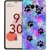 Phone Case For Google Pixel 6 7 8 9 Pro XL 8A 7A 6A Black Cover Soft Shell Dog Footprint Paw Cute