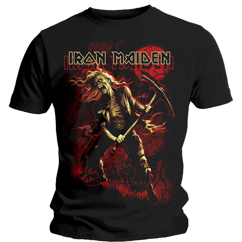 

Официальная футболка с красным графическим принтом Iron Maiden Benjamin Breeg XL