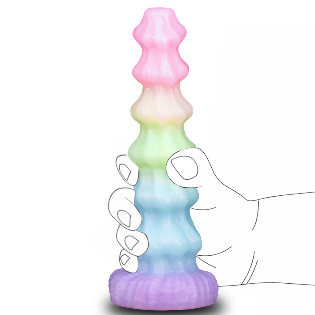 Alien Penis Candy Colored Liquid Silicone Male And Female Masturbator Anal Plug Orgasmic Wand Adult Sex Toy