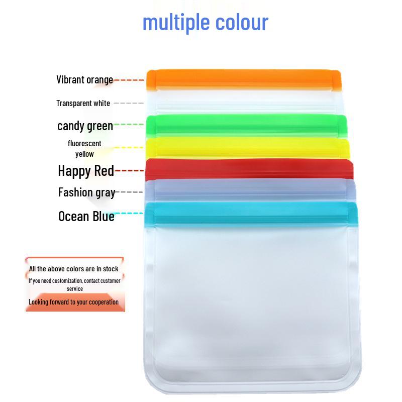 Reusable PEVA Fresh-Keeping Food Storage & Freezer Bag, Self-Sealing for Fruits & Vegetables