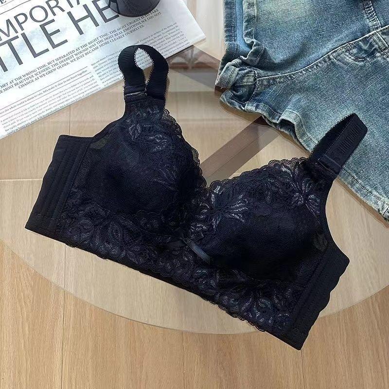 No steel rims, large breasts, small bras, closed breasts, anti-sagging underwear, women's adjustable full cup large size bra