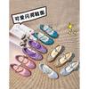 Children's High Heels Fashion Spring Autumn Girls' Single Shoes Little Girls gold silver Non-Slip Shoes Host Performance Shoes