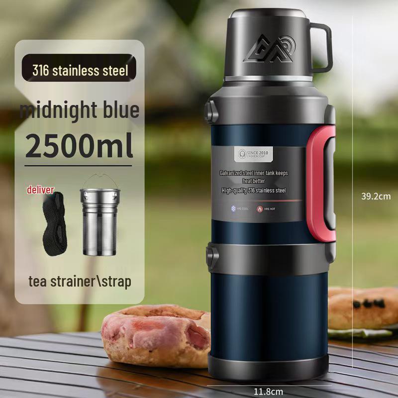 316 Large Capacity Outdoor Stainless Steel Insulated Sports Teapot and Water Cup