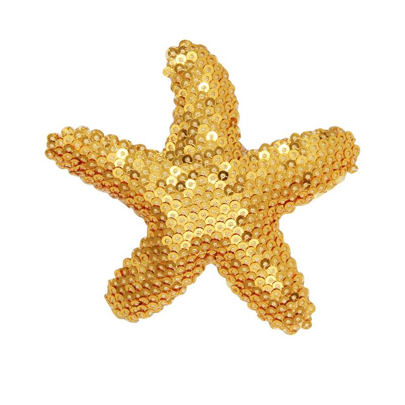 Starfish Hair Clips Pink Sequins Hair Pins Sea Star Alligator Hair Clips Barrettes Glitter Sea Shell Beach Hair Accessories