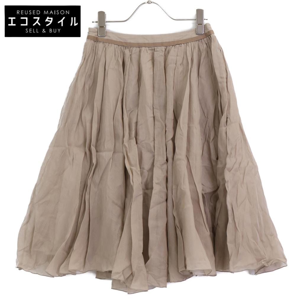 FOXEY Brown 35968 Sheer Circular Skirt Skirt 38 BrownUsed