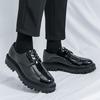 Casual men's leather shoes classics Brogue Style design parties and street Black and white minimalist shoes New Hot