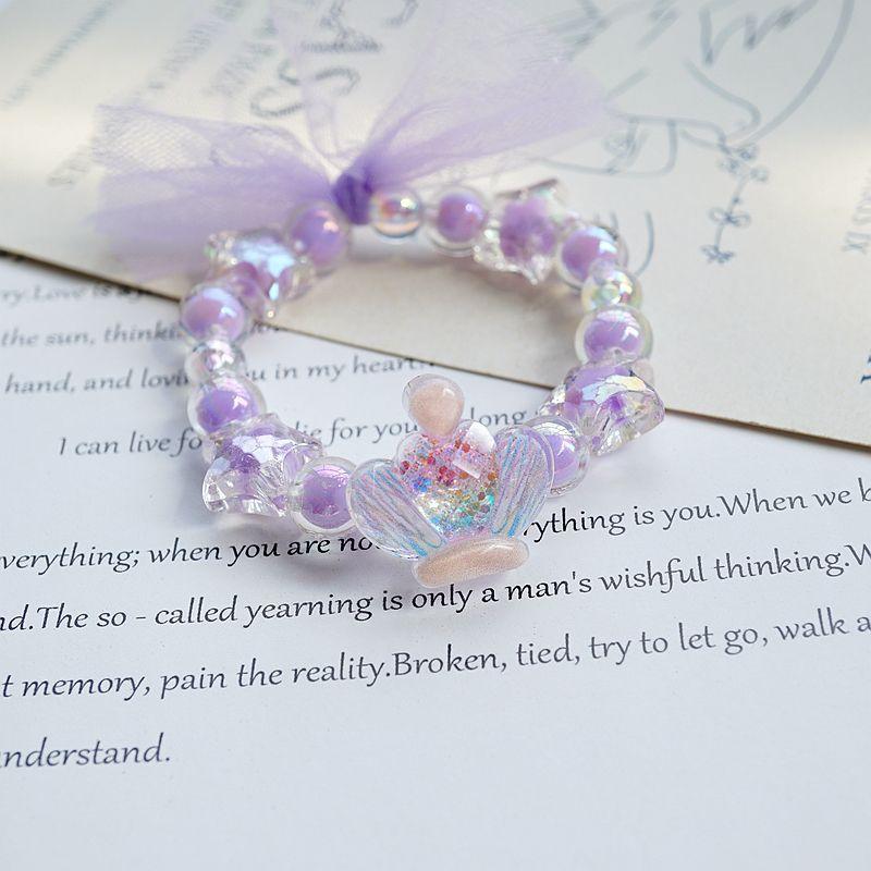 

Градиентный браслет из эластичной нити с драгоценными камнями для маленькой девочки Phantom Yarn Purple Crown Bracelet