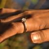 Trendy CZ Stone Adjustable Metal Rings For Women Girls, Gold Color Wedding Brand Engagement Promise Ring Anniversary Party Gift