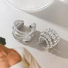 C-Shaped Ear Cuff Elegant Exaggerated Ear Clips Unique Wide Clip-On Earrings  Women