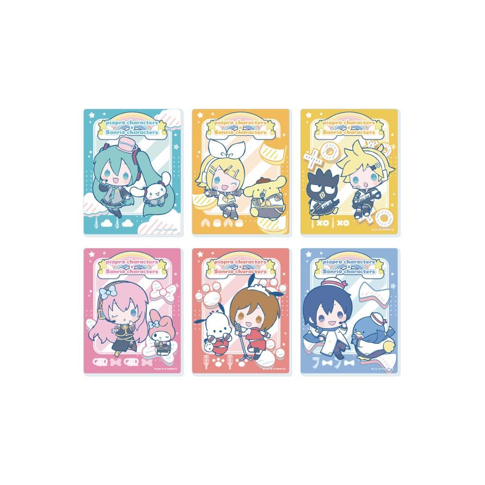 Персонажи Piapro x Персонажи Sanrio 02 [Иллюстрация-коллаборация] Полный набор акриловых карточек (Коробка из 6 шт.)