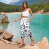 Women's High Waist  Printed Casual Trousers Workout Pants 3/4 Pants