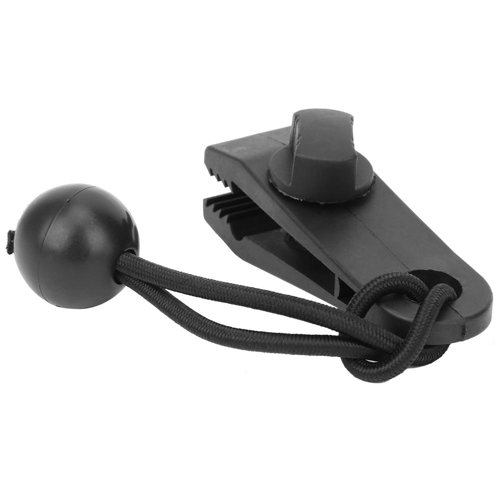 Outdoor Tent Retaining Clips Windproof Fixing Clamp with Bungee Cord for Camping Awning Caravan