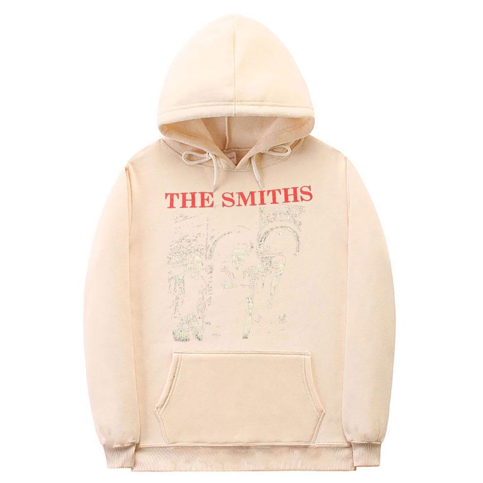 הסמית'ס להקת רוק בריטית טופים עם קפוצ'ון סתיו חורף בגדי רחוב יוניסקס סווטשירט יוניסקס עם הדפס וינטג' קפוצ'ונים אוברסייז לנשים