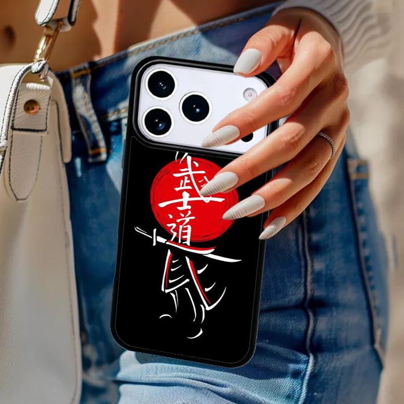 Japanisches Bushido Samurai Handyhülle Für iPhone 17 Air 14 15 13 12 Max Hülle Für Apple 14 15 16 16e 11 Pro Max Plus