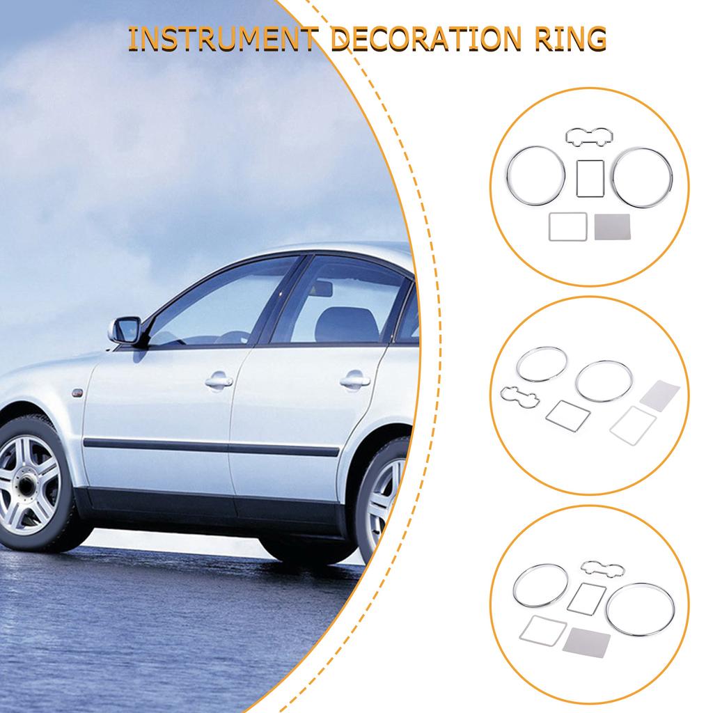 Speedometer Dashboard Dial Gauge Rings Trim for Golf MKIV 1997-2003 Speedometer Bezel Trim Automotive Interior Accessory