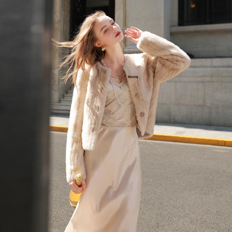 

Sancai 2025 Зимнее свободное пальто из искусственного меха норки M 160/84A