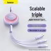 Baseus 3-in-1 Retractable 66W Fast Charging Cable