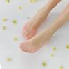 [5-Set] Lulu Women's Plain Mesh Summer Footwear Silicone Fake Socks