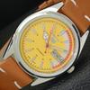 שעון גברים SEIKO 5 6309A יפן צהוב אוטומטי וינטג' משופץ a440732-1