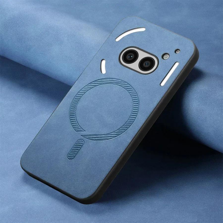 For Magsafe Leather Case for Nothing Phone 2A Plus Matte Shockproof Magnetic Wireless Charging Phone Protection Cover for Nothing CMF Phone 2Pro 1
