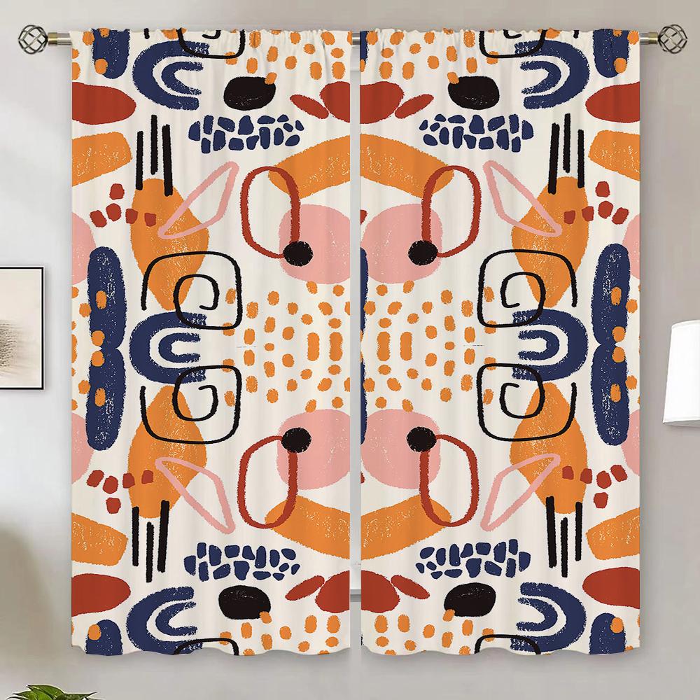 Art Pattern Luxury Curtains for Living Room On Sale Home and Decoration Blackout Curtain Tiebacks Ready Curtains Cheap Shades