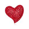 Elegante e Individualista, Diamante de Agua, Broche Rojo en Forma de Corazón, Oficina, Fiesta, Amigo, Vestido, Vestido y Accesorios