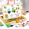Educational Wooden Eco Magnetic Board Puzzle Farm 107 Elements
