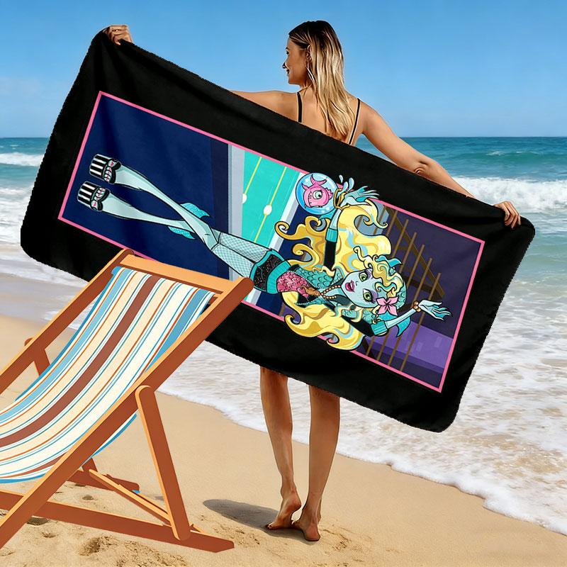 Lagoona Print Beach Towel, Large Soft Quick Dry Towel for Beach Camping Swimming
