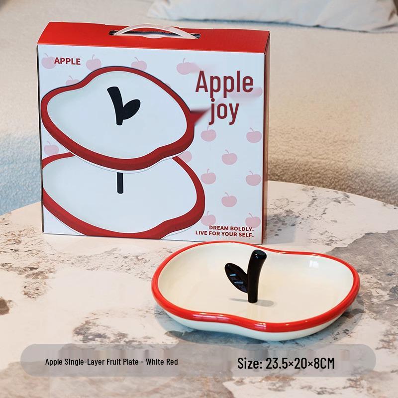 High-Value Ceramic Fruit Skewer Display: Multi-Layer Snack and Candy Plate for Living Room or Front Desk