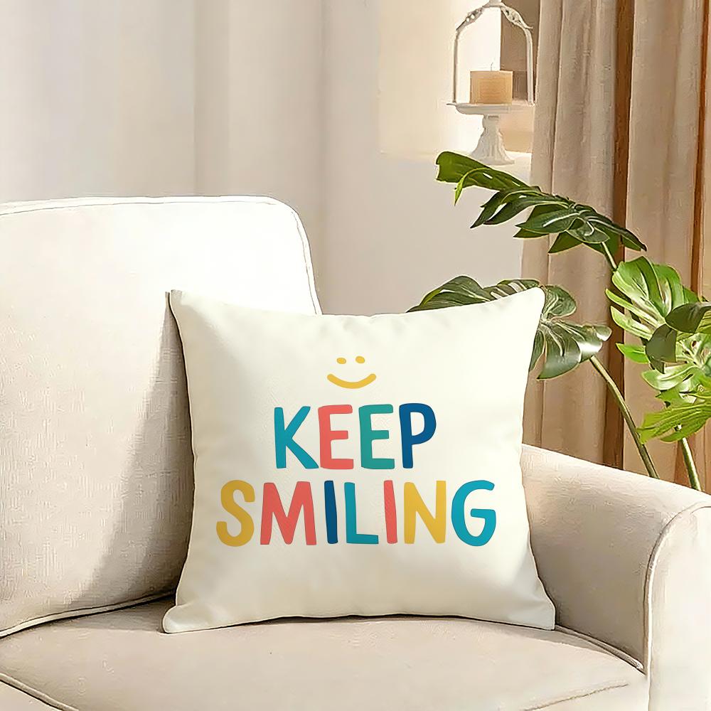 Cartoon rainbow sun Cushion Cover Reversible Plush Pillow Cover Soft Fluffy Home Decor for Sofa Bedroom