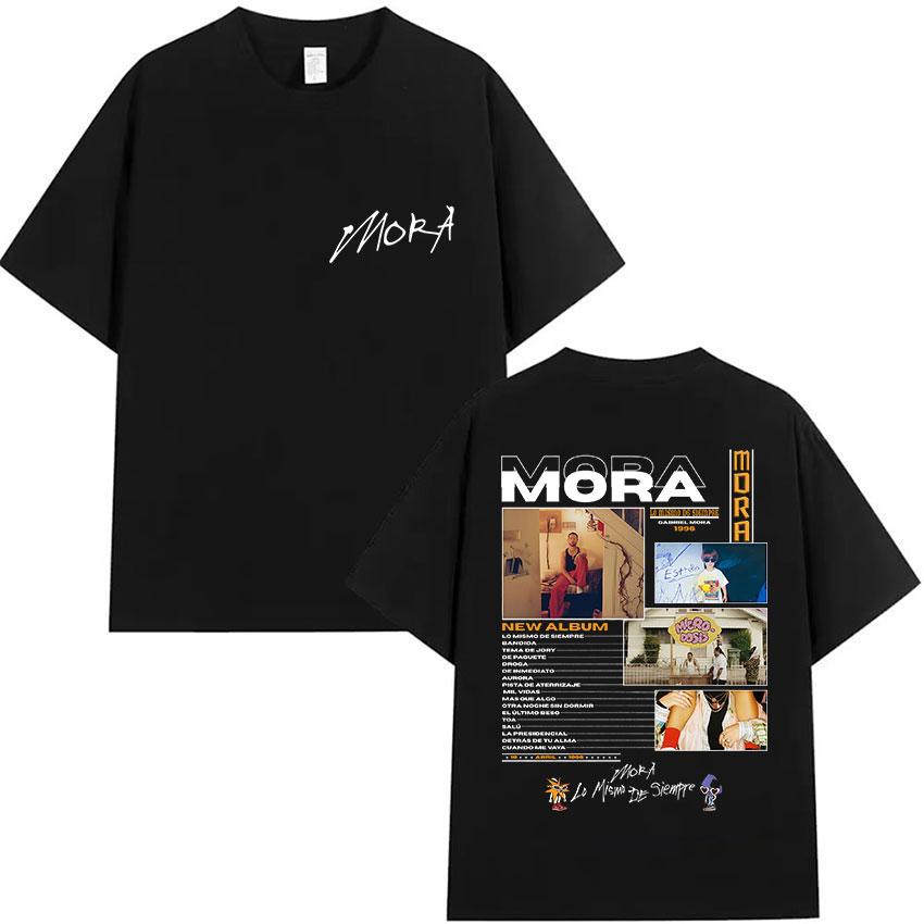 Singer Mora Lo Mismo De La Otra Vez Tour 2025 New Album T Shirts Men Women Summer ONeck High Quality Cotton TShirts Streetwear