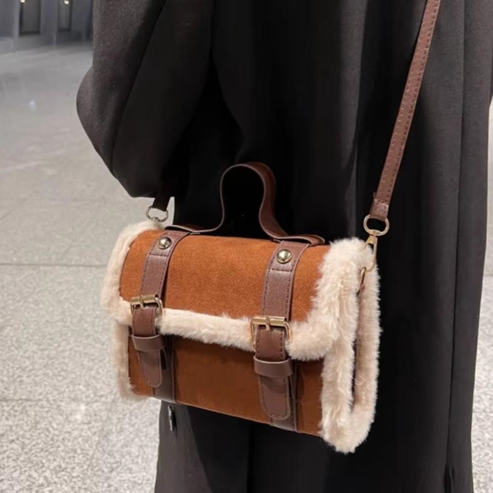 New Lamb Crossbody Bags Soft Touch Large Capacity Small Square Handbag Shoulder Bag
