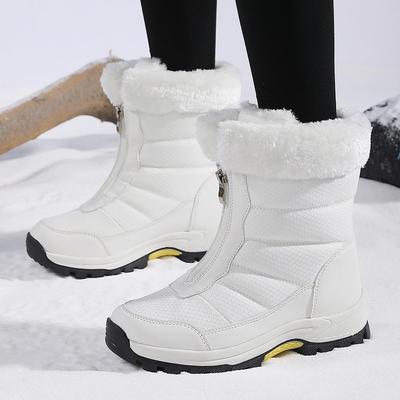 Ankle Boots Women Winter Shoes Keep Warm Non-slip Black Snow Boots Ladies Waterproof Plus Size 42 White Boots