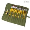 16/22 Slots Roll Up Painting Brushes Canvas Storage Bag Watercolour Calligraphy Brushes Storage Bag Pen Bag