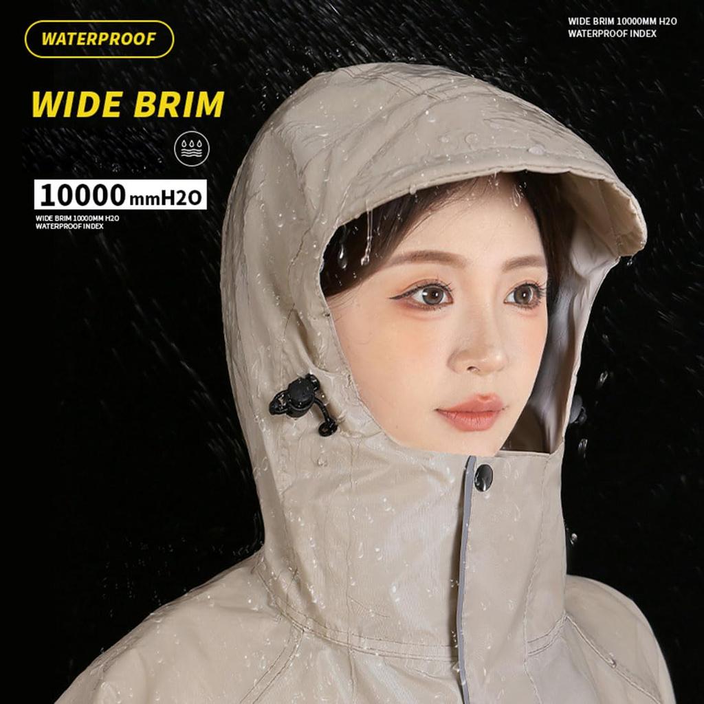 Long Rain Poncho for with Storage Perfect for the Rainy Backpack and Stylish for Commuting Moli&Hani Women's Raincoat, Cycling, Bag, Season, Unisex,