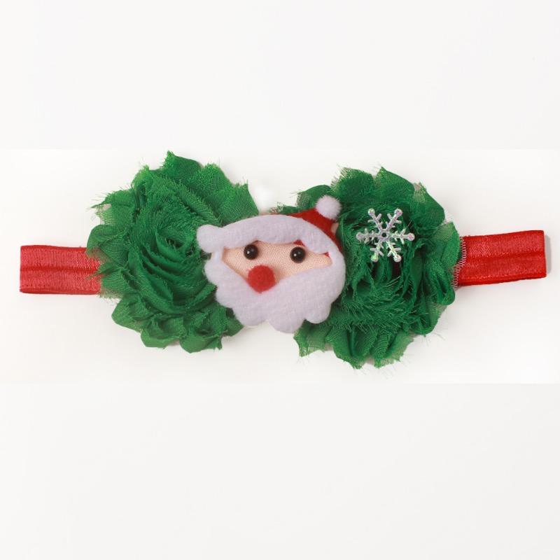 New Christmas Day, Baby Santa Flowers Headscarf Kids Dress Up Hair Accessories Baby Headband